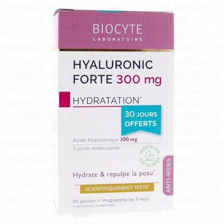 Hyaluronic forte anti-âge 300mg 3 x 30 gélules