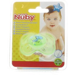 Nuby Sucette Brites™ Ovale classique - 6-18 m (Couleur non sélectionnable)