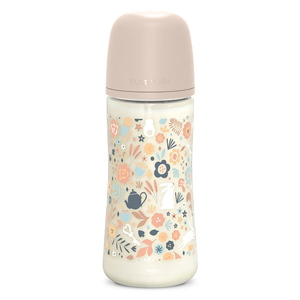 Suavinex, Wonderland, Biberon Tétine SXPro L - Wonderland Rose - 360ml