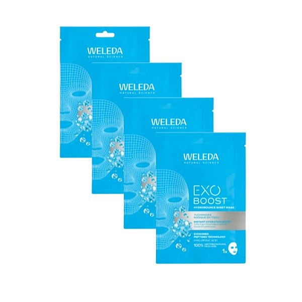 4 Masques EXO BOOST Hydrobounce - Weleda