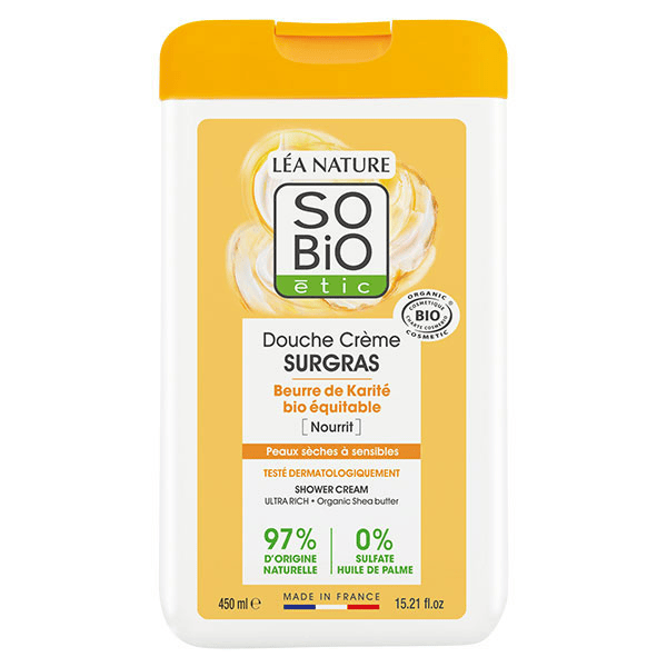 So'Bio Étic Douche Crème Surgras au Beurre de Karité Bio 450ml
