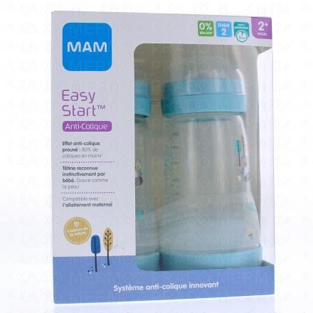 Easy Start Anti-Colique biberon débit 2 260ml lot de 2 bleu couleur de la nature