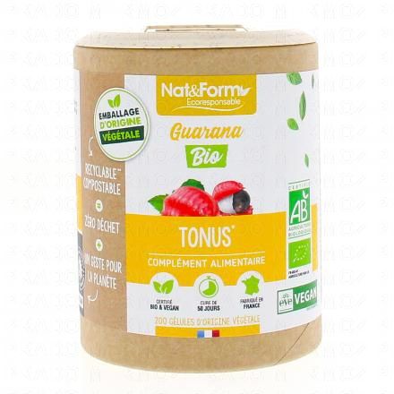 NAT & FORM Ecoresponsable - Guarana Bio 200 gélules