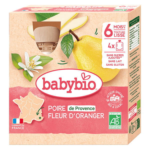 Gourdes Poire Fleur d'Oranger +6m Bio 4 x 90g