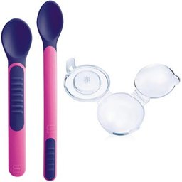 Heat Sensitive Spoon & Cover Cuillère Sensible Rose 2 uts