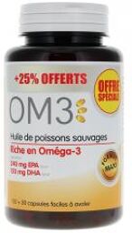 Huile de Poissons Sauvages 120 Capsules + 30 Offertes - Boîte 150 capsules