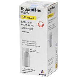Ibuprofene Viatris 20Mg/Ml Sirop Sans Sucre