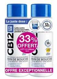 Bain de Bouche Mint/Menthol 2 X 250 ml - Lot 2 x 250 ml