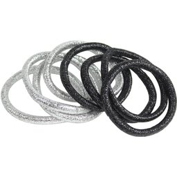 Elástico Negro Gris 8uds