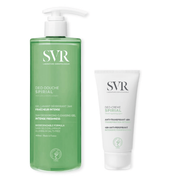 Routine Spirial Anti-Transpirante Déo-Douche 400ml et Déo-Crème 50ml