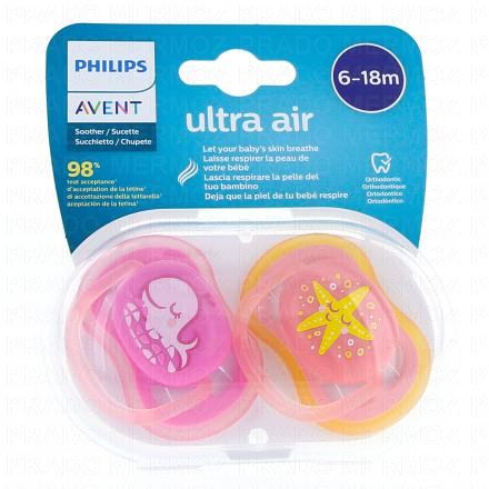 Ultra Air - Sucettes 6-18 mois baleine / etoile