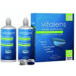 Solution Multifonction Lentilles De Contact Souples Travel Pack 2x50ml