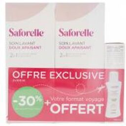 Soin Lavant Doux Apaisant Lot de 2 x 500 ml + Format Voyage 100 ml Offert - Lot 2 x 500 ml + 100 ml