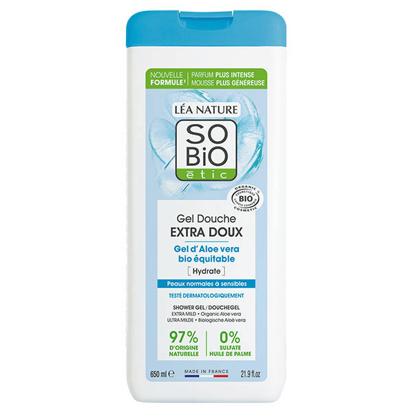 So'Bio Étic Douche Gel Extra Doux Aloe Vera Bio 650ml