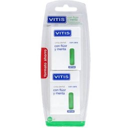 Bande dentaire Vitis® avec cire, fluorure et menthe 50m+50m