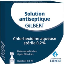 Laboratoires Chlorhexidine aqueuse stérile 0.2% Solution antiseptique GiLBERT