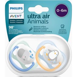 Sucette Ultra Air Mix Animals 6-18M 2 Unités