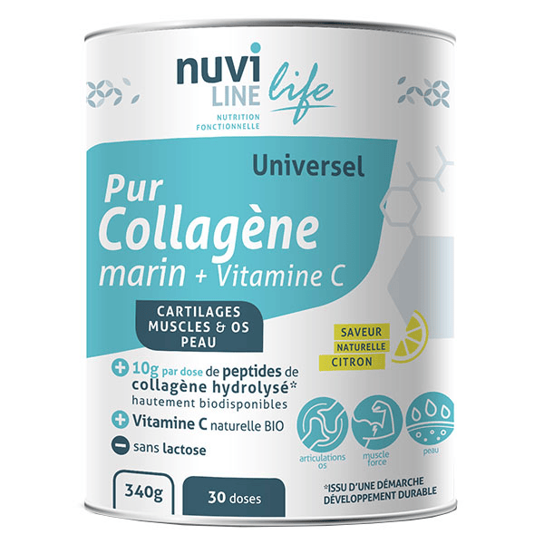 Collagène Marin Pur-C Vitamine C Bio Saveur Citron 340g