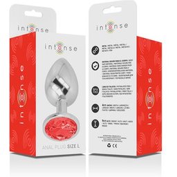 Plug Anal en Métal avec Cristal Rouge Taille L 1ut