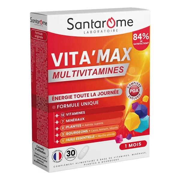 Vita'max Multivitamines Energie et Vitalité 30 comprimés