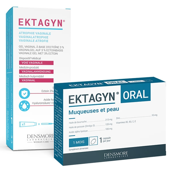 Ektagyn Oral et Vaginal Combinaison Sécheresse et Irritation Vaginale