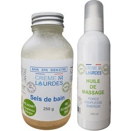 Crème de Lourdes Kit Spa Muscles Articulations Sels 250g + Huile De Massage 200ml