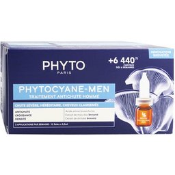Phytocyane Traitement Cheveux Homme Antichute Sévère 12 Ampoules