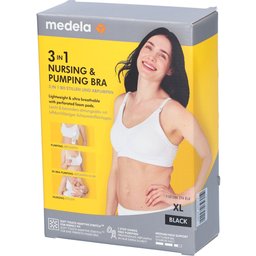 Soutien-Gorge d'allaitement et d'expression de lait 3en1 - Noir - XL