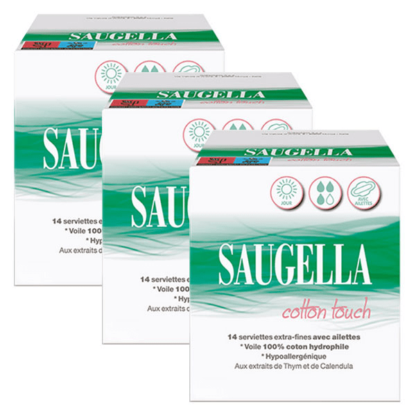 Cotton Touch Serviette Extra Fine avec Ailette Jour 42 protections