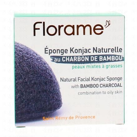 Eponge konjac naturelle au charbon de bambou x1