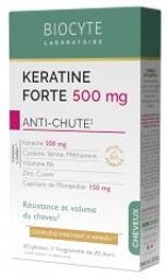 Kératine Forte 500 mg Anti Chute Résistance du Cheveu 40 Gélules - Boîte 40 gélules