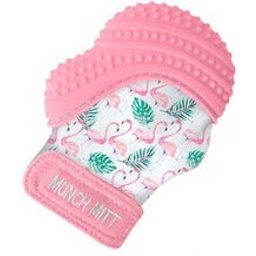 Manopla Dentición Bebé Rosa Flamencos 1ud