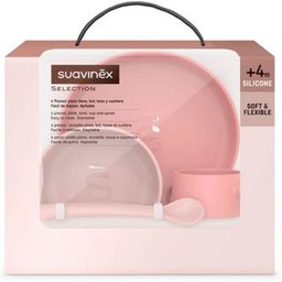 Vajilla Silicona Soft & Flexible Rosa 4uds