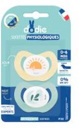 2 Sucettes Physiologiques en Silicone 0 à 6 Mois N°P30 - Blister 2 sucettes