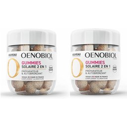 Oenobiol Gummies Solaire 2 en 1 DUO Préparateur & Autobronzant