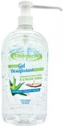 Gel Désinfectant Sans Rinçage à l'Aloe Vera 1 L - Flacon-Pompe 1000 ml