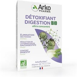 Arkofluides Détoxifiant digestion BIO 20 ampoules