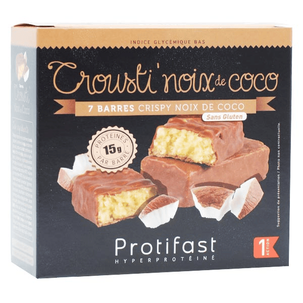 En-Cas Hyperprotéiné Crousti' Noix de Coco 7 barres