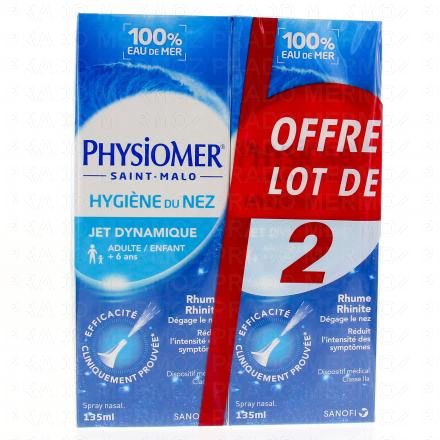 Hygiène du nez jet dynamique lot de 2 flacons 135ml