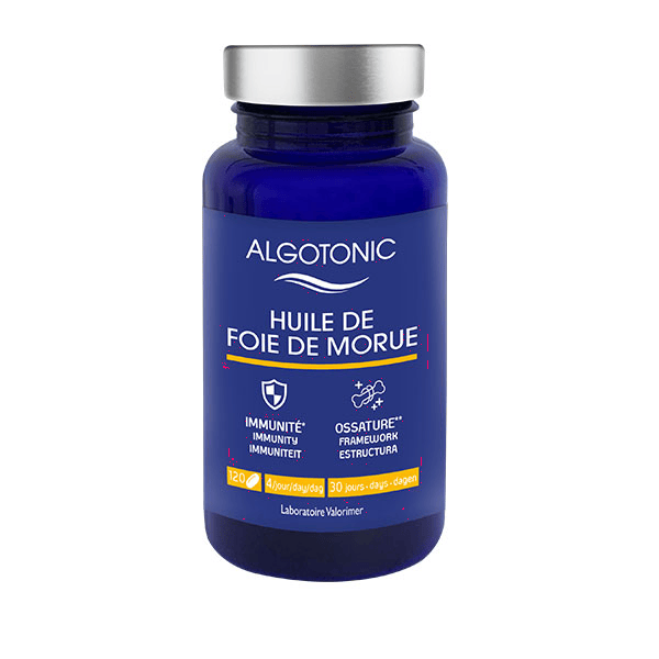 Huile de Foie de Morue - Immunité - Ossature - 120 capsules