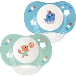 Duo Sucette Physiologique 0-6m Écureuil Coq 2 Unités