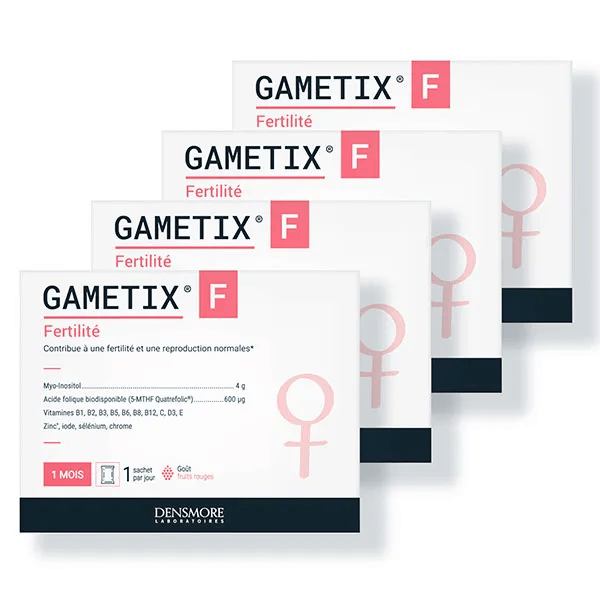 Gametix F Fertilité Myo-inositol Goût fruits rouges Lot de 4 - 4 mois de cure