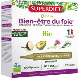 Quatuor Bio Foie - Radis Noir, Artichaut, Chardon, Romarin