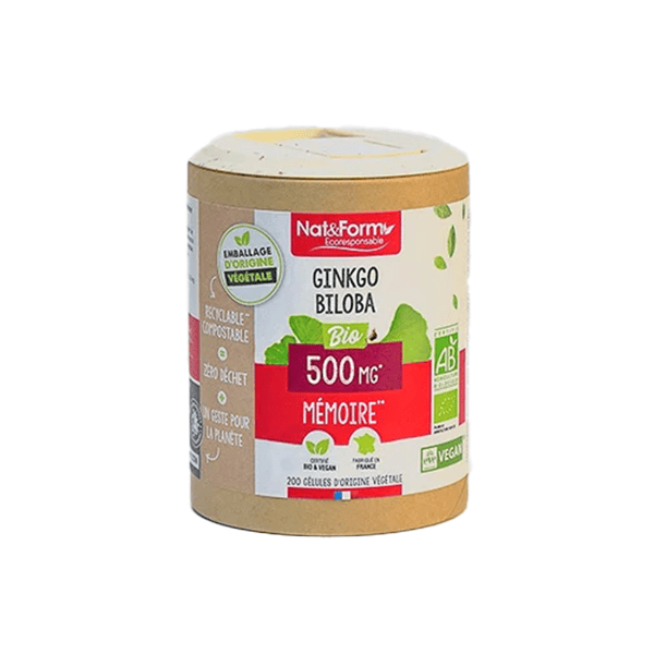 Écoresponsable Ginkgo Biloba Bio 200 gélules