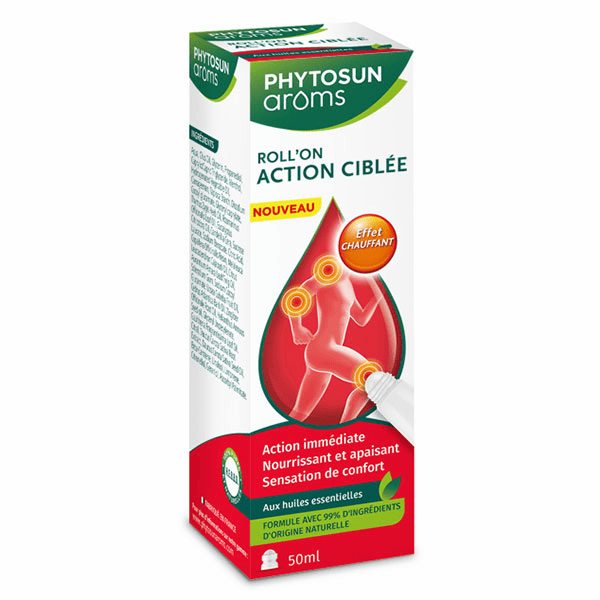 Roll'on Action Ciblée Aux Huiles Essentielles Effet Chauffant 50ml