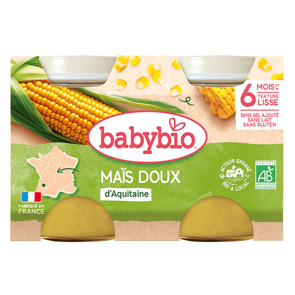 Légumes Pot Maïs Doux +6m Bio 2 x 130g