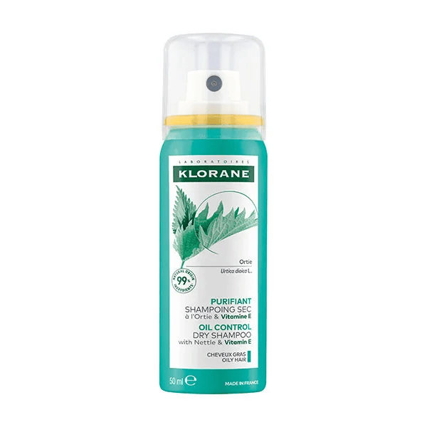 Shampoing sec purifiant Cheveux gras à l’Ortie et Vitamine E 50 ml