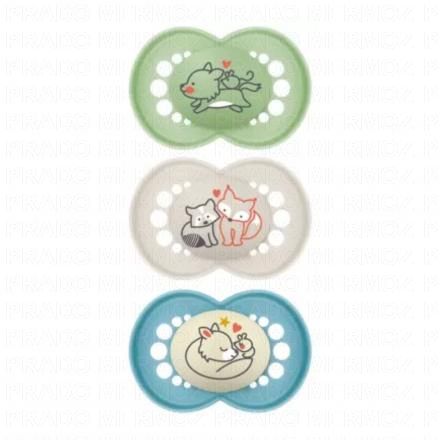 Original Nature - 2 Sucettes jours + 1 Sucette Nuit +18 Mois bleu / vert