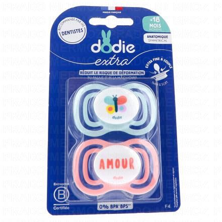 Extra - Sucette Anatomique duo +18mois smile rose