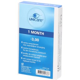 Unicare Lentilles mensuelles -3,00